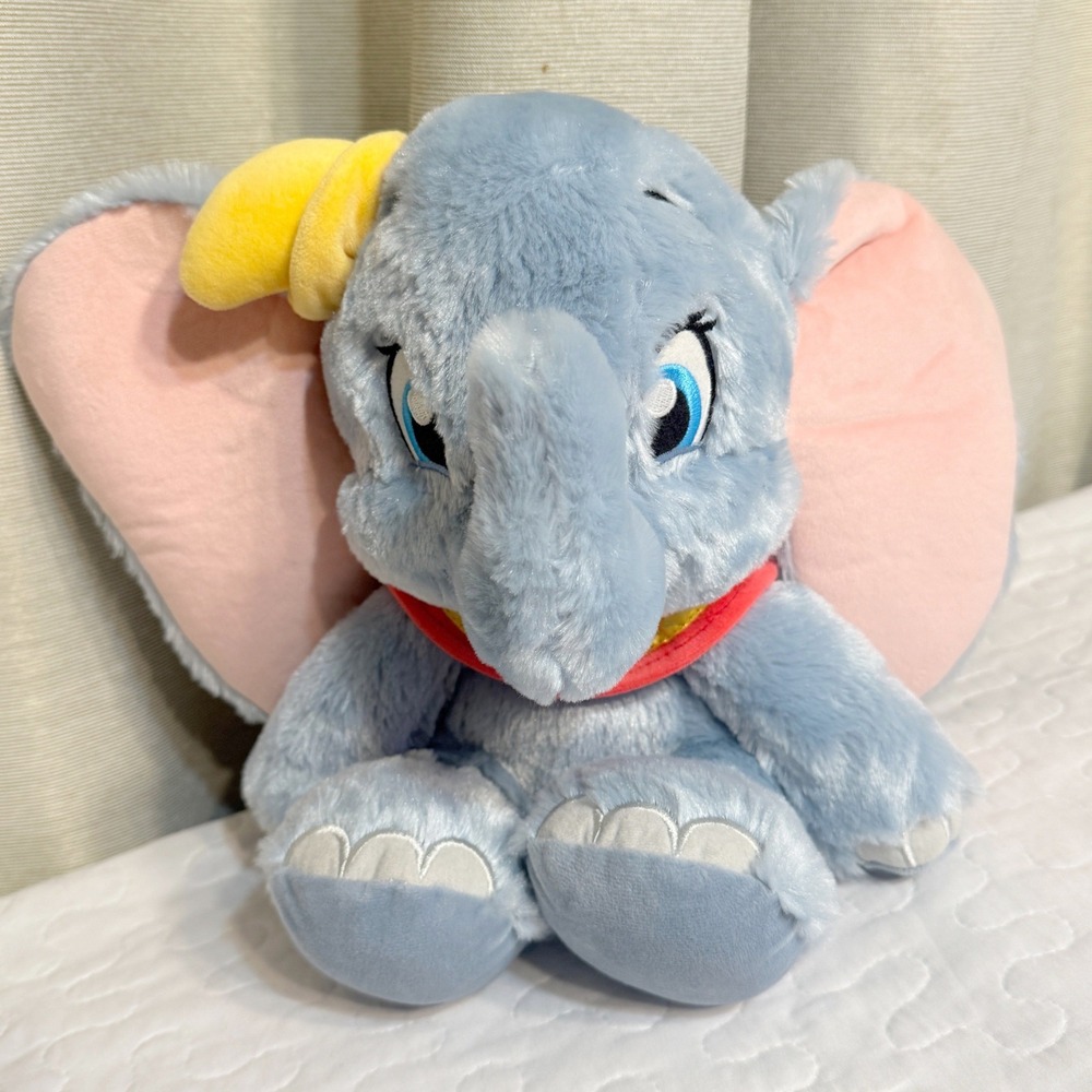 Disney 12in DUMBO Stuffed Toy Blue Pink Ears Circus PLUSH COLLECTOR NURSERY